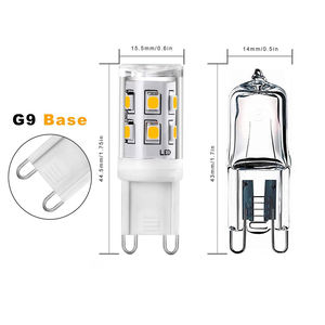 Lampes <span class=keywords><strong>LED</strong></span> G9 AC220-240V 2W <span class=keywords><strong>équivalent</strong></span> à <span class=keywords><strong>20W</strong></span> Ampoule halogène Angle de faisceau 360 degrés Economie d'énergie pour la maison Lustre en cristal - Product Image 2