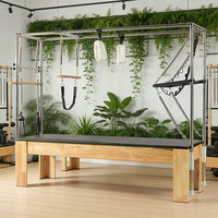 Equipo de Pilates Reformer de Alta Calidad, Máquina de Pilates Reformer de Madera de Roble, Cadillac de Pilates de Roble para Moldear el Cuerpo