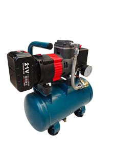 Compresseur d'air à piston 9L 1000W alimenté au lithium pour chantier de construction, fonctionnement stable, monocylindre, corps en métal épais - Product Image 3