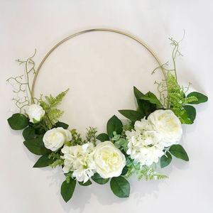 Une couronne de fleurs pivoines artificielles de haute qualité, 2020 m, pour un mariage, une couronne de pivoine, pour une décoration de maison - Product Image 1