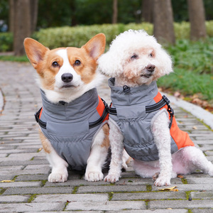 Chaleco para perros, amigable con los animales, color naranja, talla mediana, con accesorio para correa, para Corgi, Teddy, Bichón, para usar en invierno, primavera y otoño - Product Image 4
