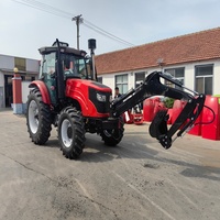 Leistungsstarker 120-PS-Traktor mit Automatikgetriebe & Pumpe - Multifunktionales Landwirtschaftsgerät Zubehör Baggerlader