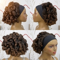Venta al por Mayor de Pelucas con Diadema de Cabello Humano Brasileño SDD, 180% de Densidad, Ondulado y Voluminoso, Sin Encaje, para Mujeres Negras