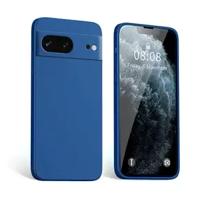 Funda de silicona líquida para Google Pixel 5A 4A 3A 5 4 3 Xl Color puro Simple Business Luxury Cell Phone Sjk410 Laudtec