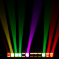 SHEHDS Luz de matriz 12x60W con anillo RGBW 4 en 1, Zoom Wash, Iluminación LED de cabeza móvil para DJ, Club, Fiesta, Escenario, Luz Estroboscópica