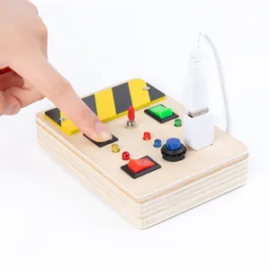 Hoye crafts Newest Montessori busy board Children switch button toy kids educational busy toys with LED light