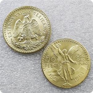 Pièces de monnaie commémoratives de style antique du Mexique, 50 pesos, 1921, 1943, 1947 - Product Image 3