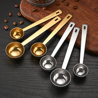 Cuillère doseuse à café personnalisée avec logo, 5 ml, 10 ml, 15 ml, 20 ml, 30 ml, manche long, cuillère doseuse à café en acier inoxydable
