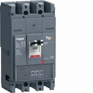 HEW400JR ปรับแต่งได้ตามความต้องการด้วยเบรกเกอร์แบบหล่อขึ้นรูป Hagers h3+ P630 LSI 3P 70kA 400A - Product Image 1