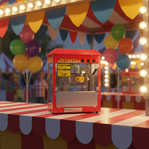 Máquina de Palomitas de Maíz Comercial Roja con Diseño Exquisito, 1360W de Alta Potencia, 220V, Ventana Transparente para Cines, Centros Comerciales y Bares de Aperitivos - Product Image 2