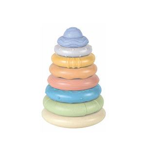 Jouet d'empilage en forme <span class=keywords><strong>de</strong></span> biberon arc-en-ciel <span class=keywords><strong>avec</strong></span> paille, en ABS, pour l'éveil et le développement cognitif, jouet <span class=keywords><strong>de</strong></span> <span class=keywords><strong>bain</strong></span> éducatif à presser - Product Image 4