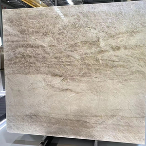 Marbre naturel Mirror Lake Spring Dawn à veines claires, style chinois moderne/luxe léger (pour crédence/sol/comptoir) - Product Image 1