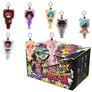 FIGUEROA <span class=keywords><strong>BABYCAT</strong></span> Serie Full Power Caja Sorpresa de Peluche, Muñeco de Gato Adorable, Colgante para Bolso, Juguete Coleccionable Kawaii de Moda, Regalo Sorpresa - Product Image 1