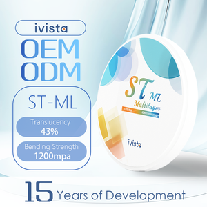 Disco Ceramico Multistrato per Sinterizzazione IVISTA <span class=keywords><strong>Dental</strong></span> <span class=keywords><strong>Lab</strong></span> ST ML, Blocco di Zirconia per Macchinari, Consumabili Dentali Manuali di Classe II - Product Image 3