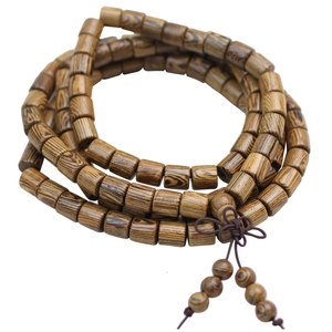 Pulsera de cuentas de oración budistas de madera de ala de pollo con 108 cuentas, cuentas de barril de 6-8mm, joyería de estilo étnico para hombres y mujeres, regalo - Product Image 5