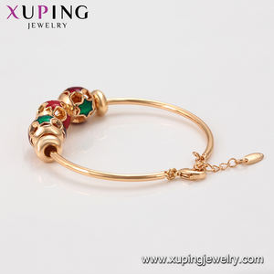 52454 Xuping <span class=keywords><strong>Gioielli</strong></span> di moda Rossetti semplice bambino d'oro del braccialetto dei monili di disegno - Product Image 6