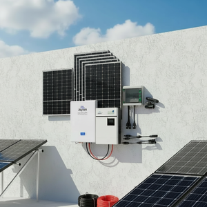 โซลูชันการจัดเก็บพลังงานแสงอาทิตย์ 10KW IP65 แบตเตอรี่ติดผนัง CAN 48V ระบบไฮบริดความถี่สูงแบบแยกเฟส - Product Image 4