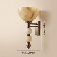 Vintage Luxus Alabaster Metall Wandleuchte LED Dekorativ Anpassbar Dimmbar 3-Jahres-Garantie Schlafzimmer Kopfteil Eingangsbereich Wand