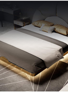 Luxury Modern Bedroom Furniture <strong>Leather</strong> Double Soft Bag <strong>Bed</strong> Queen Nordic <strong>Brown</strong> Wedding <strong>Bed</strong>