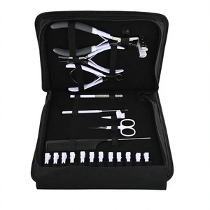 Best Quality Hair Extensions <b>Tools</b> Kit Includes Hair Loop <b>Tool</b>, Sectioning Clips, Finger <b>Tool</b>, Thread <b>Shears</b>, Hook & 3 Pliers - Product Image 1