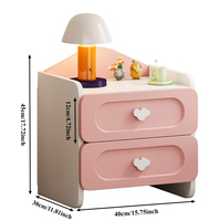 Table de chevet en bois mignonne pour enfants, petite armoire créative, meuble de chevet pour garçons et filles