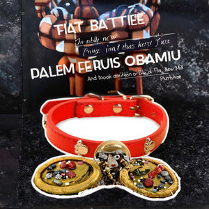 Qbellpet Neues PU Luxus-Hundehalsband mit Personalisiertem Einfarbigem Muster, Bandverzierung, Knopfverschluss und Geräuschreduzierender Glocke - Product Image 3