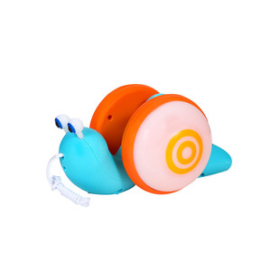Children <b>Pull</b> Rope Snail Toy With <b>Lights</b> Music For Infants 0-2 Years Old Plastic Animal Shape Unisex Walk Training - Product Image 5