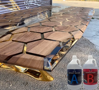 DLD Premium Kunstharz-Tische mit Epoxidharz und Holz, Kristallklares Epoxidharz und Härter