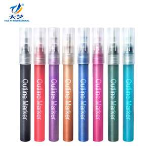 Rotulador de Contorno de Doble Línea, Marcador de Contorno de Doble Línea, Rotulador de Pintura, Rotulador de Contorno para Manualidades, para Escribir en Tarjetas de Regalo, Dibujar - Product Image 2