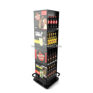 Présentoir à <span class=keywords><strong>vin</strong></span> et boissons personnalisé, moderne, sur pied, 4 cubes, écologique, pour la vente au détail - Product Image 4