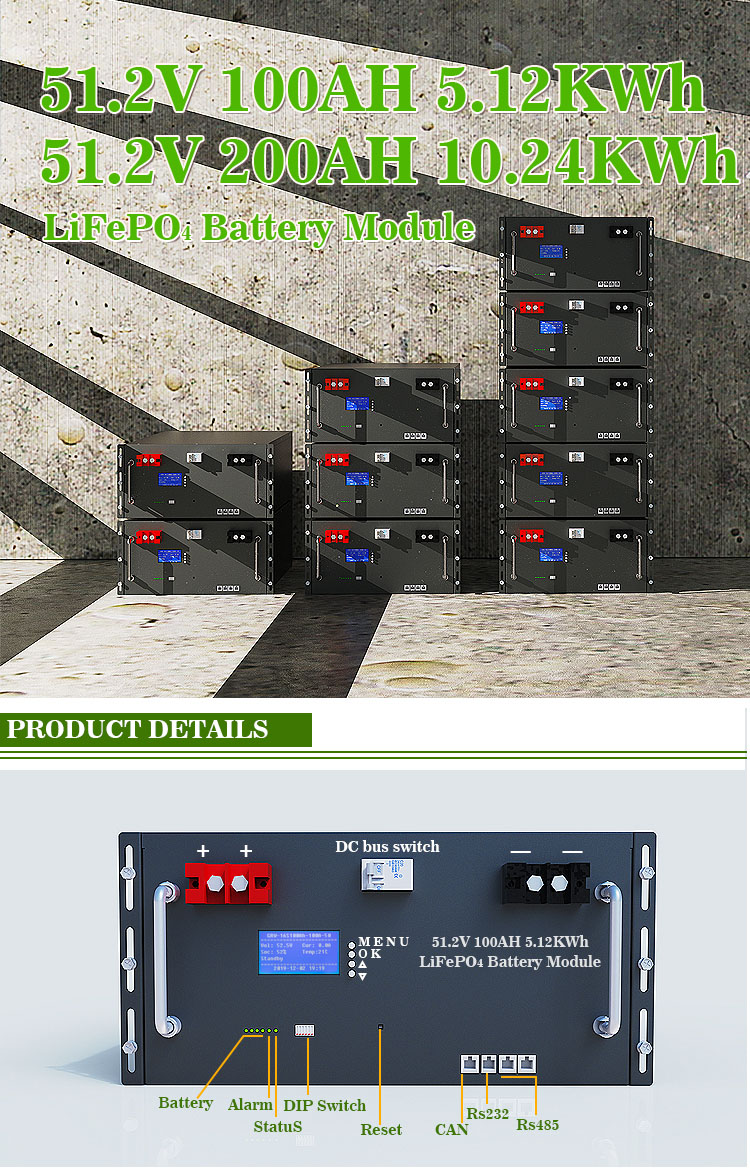 48V 100ah Lithium Ion Battery 200ah 5KW 10KW 48V For Solar Energy