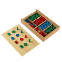MA062(JZ) Juego de Sellos para Educación en Casa, Materiales y Equipo Montessori, Juguetes Educativos de Madera Montessori para Niños