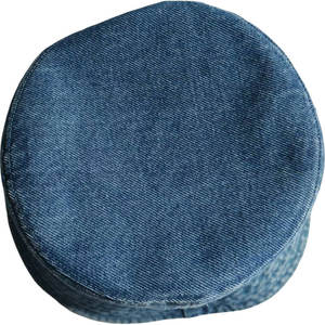 Koreaanse stijl winter veelzijdige gewassen denim 100% katoen letterborduurwerk vissershoed unisex casual brede rand gezichtsbescherming - Product Image 4