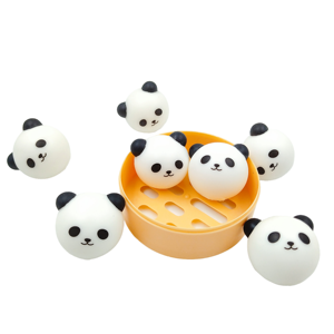 Jouet anti-stress personnalisé - Panda réaliste en forme de boulette vapeur, jouet Mochi créatif à rebond lent et compressible - Product Image 1