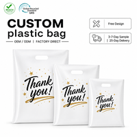 Sac en plastique épais, imperméable et réutilisable, au design simple et élégant, idéal pour les supermarchés, les magasins de détail et les magasins de vêtements.