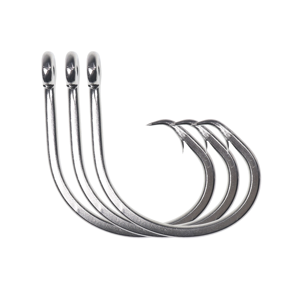 Stainless Steel Circle Hooks 6/0-18/0 for Saltwater Fishing - Big Game Tuna, Shark, Halibut & Snapper Trolling Stainless Steel Circle Hooks 6/0-18/0 for Saltwater Fishing - Big Game Tuna, Shark, Halibut & Snapper Trolling