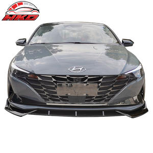 Pour Hyundai Elantra 2021-2023 Spoiler de pare-chocs avant noir brillant Splitter PP 3 pièces Kit carrosserie de haute qualité - Product Image 2