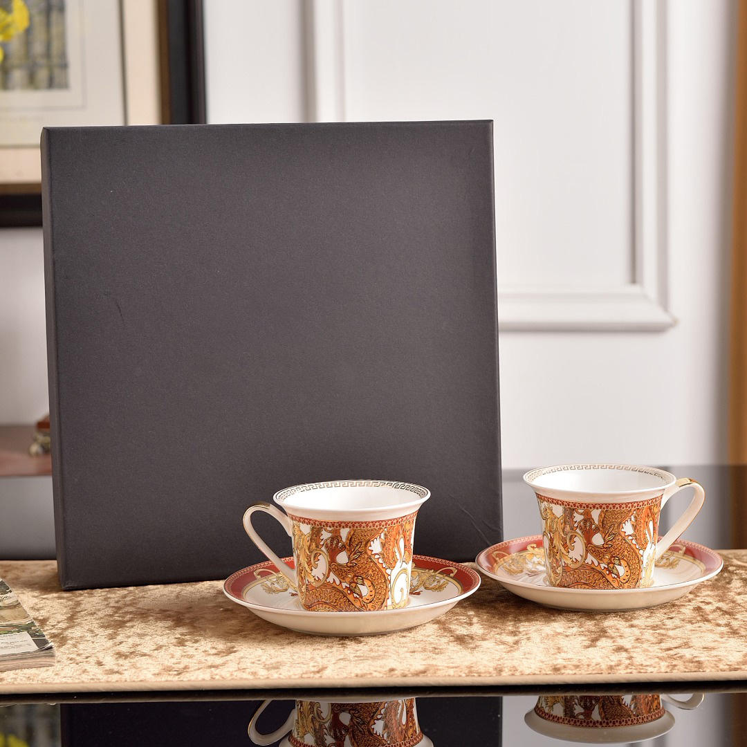 double cup and saucer