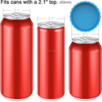 Couvre-boîte en silicone de qualité alimentaire, réutilisable, hermétique, pour canettes en aluminium standard de 2,1 pouces (53 mm) pour boissons gazeuses.
