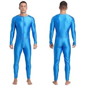 Mono brillante ajustado para hombre, pantalones largos, body para natación, yoga, entrenamiento, diseña tu propio traje de baño, proveedor y fabricante de artículos deportivos - Product Image 2