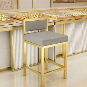 Simple Style Metal <b>Leg</b> Base Soft Leather Seatback Bar Stool <b>Chair</b> for Hotel Dining Outdoor Mall Used in Pub Bar Coffee Tea Cafe - Product Image 1