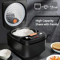 Cuisinière à riz intelligente multifonction numérique 5L pour la maison, avec tasse doseuse, cuve intérieure en acier inoxydable, cuisson rapide et minuteur