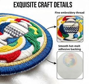 Patchs thermocollants brodés à la main, très demandés, avec logo de marque et broderies personnalisées de luxe, ainsi que des accessoires vestimentaires. - Product Image 4