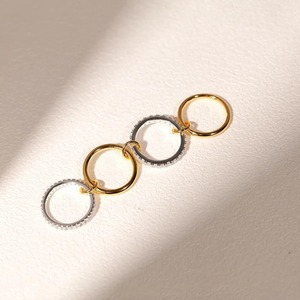 Wholesale Fashion Jewelry New Style Personalized Design Copper <strong>Ring</strong> Zircon 4 <strong>Circle</strong> <strong>Ring</strong> Hip Hop <strong>Ring</strong> for Women - Product Image 3