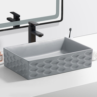 YINGJIE 9728 MT-011 Lavabo en céramique moderne pour comptoir commercial avec garantie de 5 ans pour les projets hôteliers