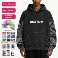 Sudadera Personalizada de Felpa 100% Algodón de 320 g/m² con Mangas Lavadas, Efecto Desgastado y Estampado Serigrafiado