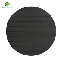 Table Ronde de 70 cm de Diamètre, Plateau Exquis Non en Bois, Couleur Noire, pour Restaurant Extérieur, Hôtel, Café, Mobilier Commercial