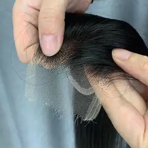 क्यूटिकल एलाइन्ड रॉ वर्जिन हेयर 2x6 एचडी लेस क्लोजर पारदर्शी स्विस लेस थिन एचडी क्लोजर पेरूवियन मानव बाल प्राकृतिक रंग