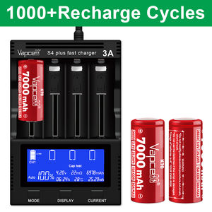 Катерия Vapcell, 7000 мАч, 15A/30A, 1000, оригинальная, высокоемкая, 26650, для аккумуляторной батареи - Product Image 3