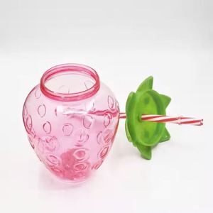 Reusable 17oz LED Strawberry <b>Cup</b> Light Cute Juice Glass with 1R1G1B LED for Family Holiday Parties Event - Product Image 3